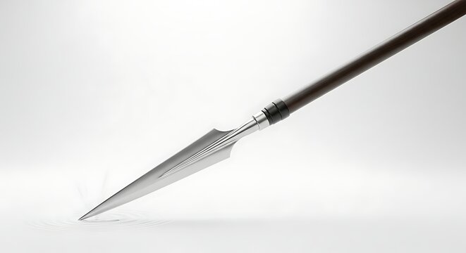 Spear with Wooden Shaft and Metal Blade