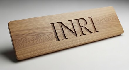 Inri on Wood Plaque