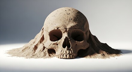 Skull Covered in Sand