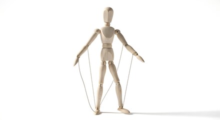 Wooden Mannequin with Strings