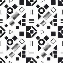 Abstract geometric seamless pattern vector illustration scalable design for creative projects silhouette