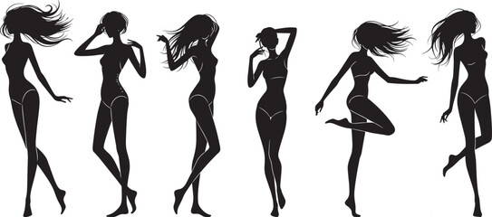 Silhouette, dancer, expressive, pose, motion, black, figure, white, background, elegant, movement, dynamic, art, human, form, graceful, body, gesture, isolated, performance, contemporary, style