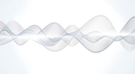 Abstract wavy lines illustration on white background representing flowing energy concept