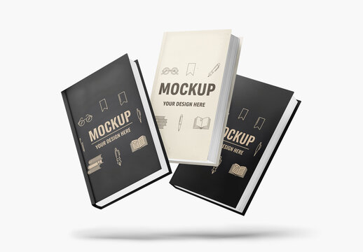 Floating Hardcover Book Mockup