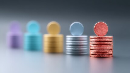 Coin stack symbolises finance savings investment wealth stacked coins show financial growth savings investment potential