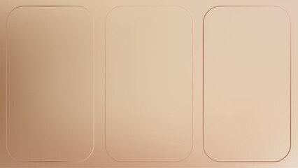 Brown color background gradient with abstract cream gradation. Neutral light and luxury soft texture. Elegant warm beige nude bg. Wellness studio design with blur. Gorgeous border template with ombre