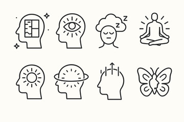 Symbolic Surreal Icons – Minimalist Concept Set