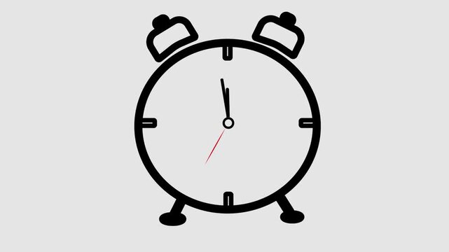 Basit Akrep ve Yelkovanlı Animasyonlu Geri Sayım Sayacı (4K)