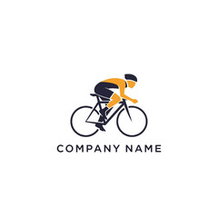 Cyclist in Action - Dynamic Silhouette of a Road Biker.