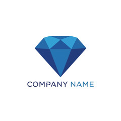 Geometric Blue Diamond Logo Design for Business and Branding.