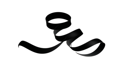 Abstract Dark Ribbon with Glowing Particles