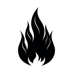 Burning Flame Silhouette Illustration
