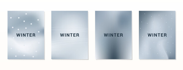 ILLUSTRATION WINTER POSTER BACKGROUND WITH SNOWY GRADIENT BLUE COLOR CHRISTMAS DESIGN GODD FOR FLYER, BANNERS, PRINT, WEBSITE, WALLPAPER, COVER DESIGN, GREETING CARD