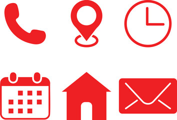date time location icon set. Calendar icon symbol. clock sign.  business schedule and office time clock. location pin signs
