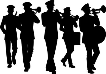 Parade Music Makers: Marching Band Silhouettes Bundle