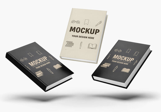 Floating Hardcover Book Mockup