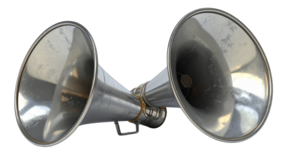 Vintage Loudspeaker Duo Collection isolated on transparent background