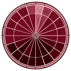 Obraz premium Circular Color Wheel with Tints and Shades of Maroon for Art and Design Education