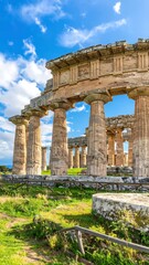 Obraz premium Ancient ruins under a vibrant sky