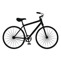 “Bicycle Vector Illustration – Minimal Black and White Bike Design, Simple Cycle Icon for Sport, Fitness, and Transportation”