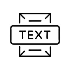 Line art design featuring a rectangular text box with text  