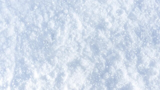 snow pattern holiday christmas and new year shiny glowing glitter stars animation, winter season snowy floor texture motion background