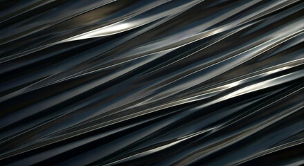Abstract close-up photography of blurred metallic lines with cinematic lighting conveying a dramatic mood.