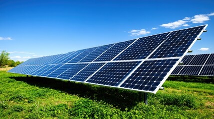 Solar farm with large panel array
