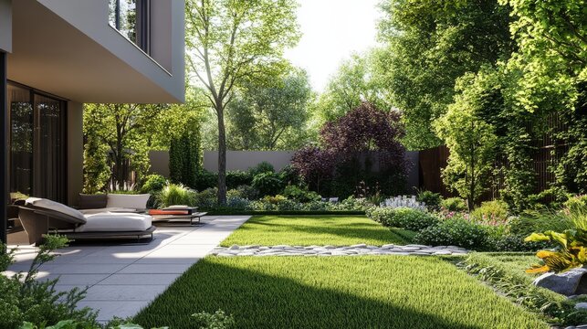 garden in the style of Franz Bauer