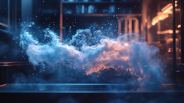 Mystical vaporwave background featuring ethereal clouds with dynamic lighting - Powered by Adobe