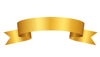 vector gold ribbon banner isolated on transparent background