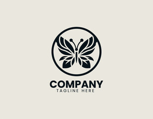Leaf Butterfly vector logo illustration