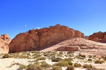 Fototapeta premium Italia Perdida rock formation (Valle de Rocas, Ciudad Italia) in southern Bolivia