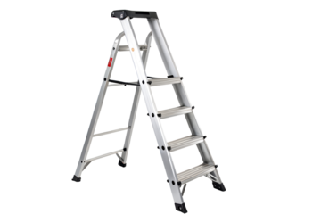 PNG image of Aluminum Step Ladder on White