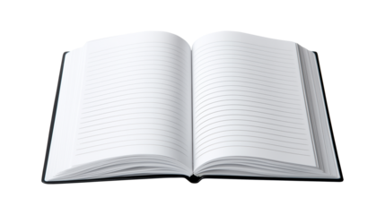 Open blank notebook symbolizing new year resolutions and fresh planning