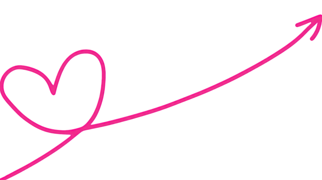 Pink Heart with Upward Arrow
