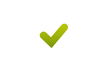 Bright Green Checkmark Symbol On Black Background