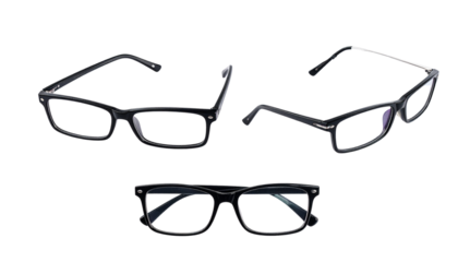 Stylish eyeglasses set isolated on transparent background