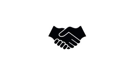 Abstract Handshake with Glowing Particles