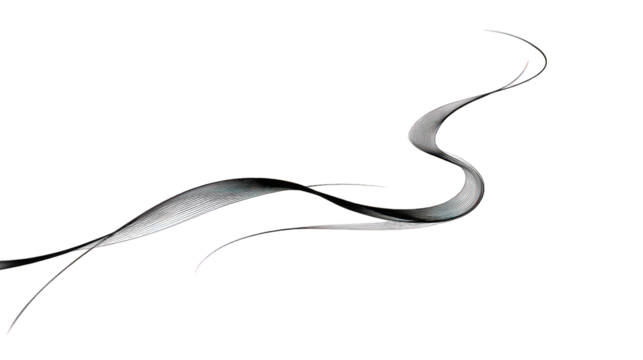 Abstract Silver Swirl on Black Background