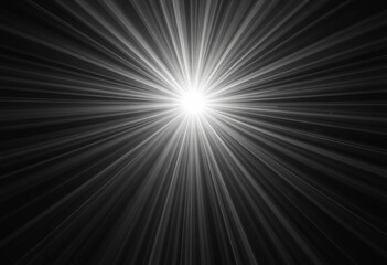 Fototapeta premium Abstract monochrome background with radiating light rays emanating from center, image, wallpaper