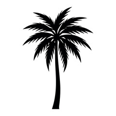 Obraz premium palm tree silhouette vector