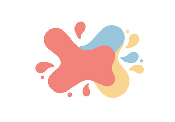 Abstract Colorful Paint Splashes Design.