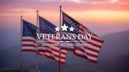 veteran happy day usa flags honoring all who served
