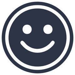 Fototapeta premium Simple flat design smiley face icon vector graphic illustration