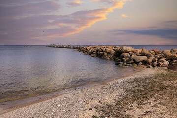 Rigas bay in the town Engure, Latvia
