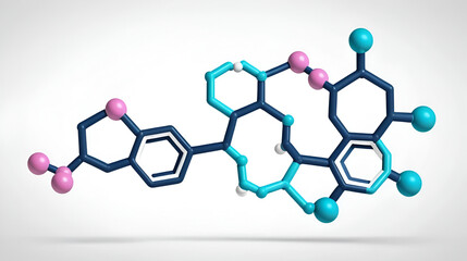 Estrogen sex hormone molecular structure formula, suitable for education or chemistry science content