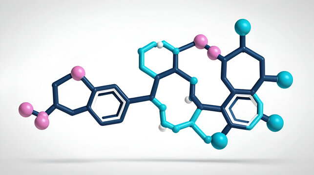 Estrogen sex hormone molecular structure formula, suitable for education or chemistry science content