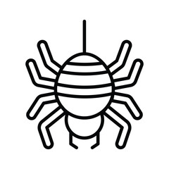 Horror spider icon crawling perfect for haunted Halloween art