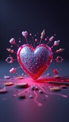 Heart Symbol with Accessibility Tools Dramatic Lighting